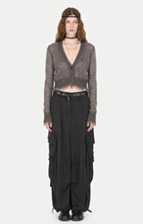 Silk Mohair Cardigan | Taupe