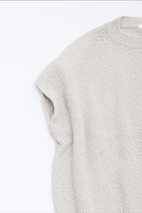 Moss Stitch Vest | Ecru
