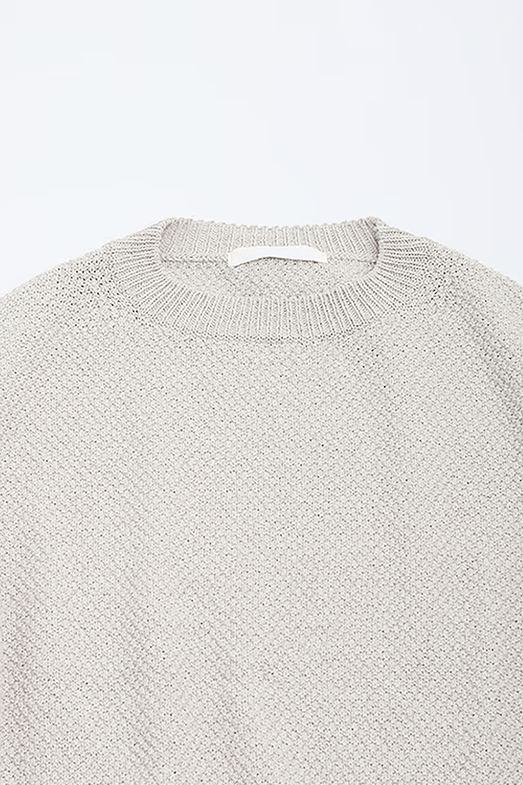 Moss Stitch Vest | Ecru