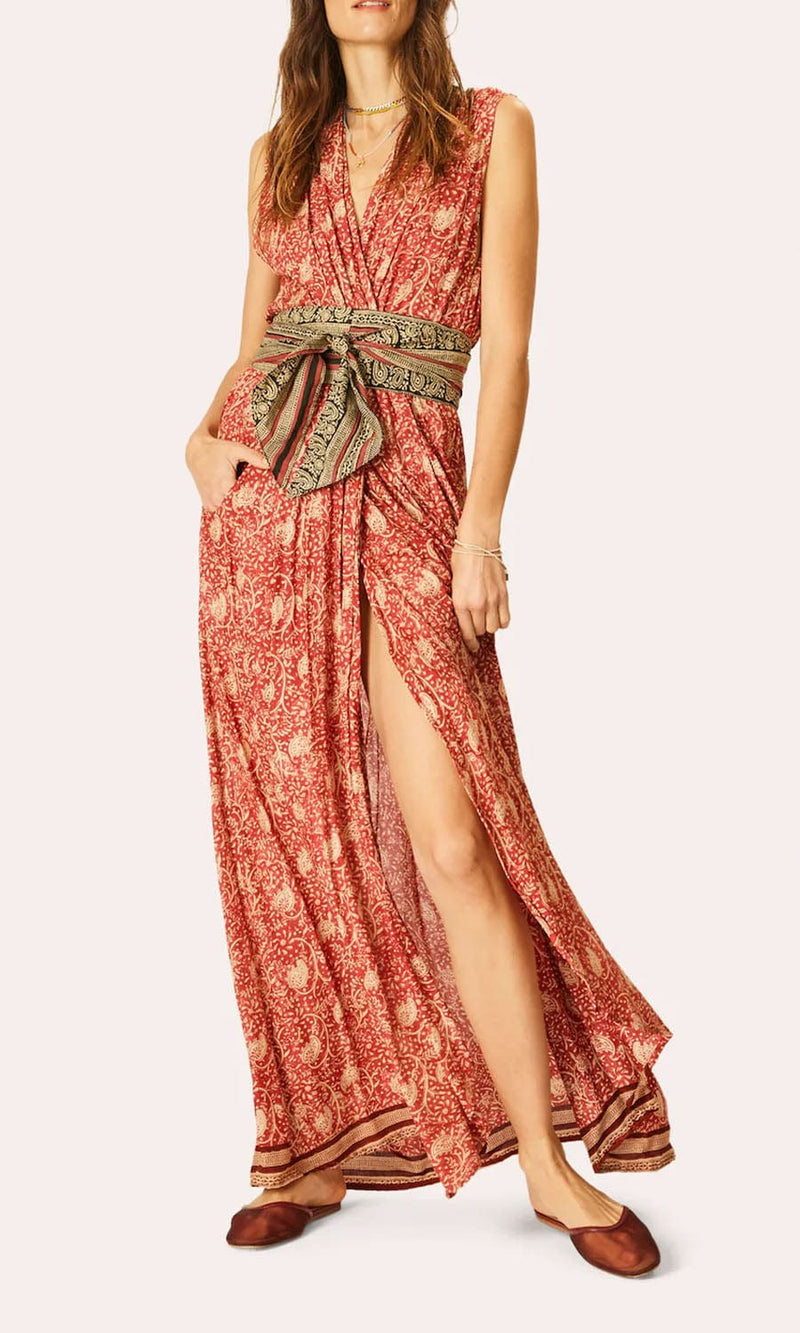 Nico S/L Maxi W/ Sash | Water Lily Terracotta