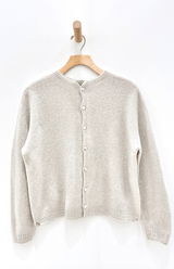 Crew Cardigan | Greige
