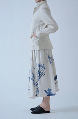 Linen Cotton Tailored Jacket | Ivory