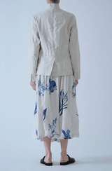 Linen Cotton Tailored Jacket | Ivory