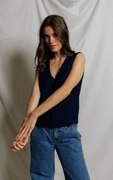 Peggy Sweater Tank | Navy