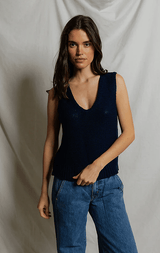 Peggy Sweater Tank | Navy