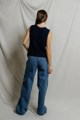 Peggy Sweater Tank | Navy