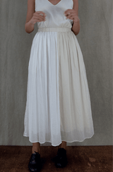 Pensee Skirt | Ecru + White