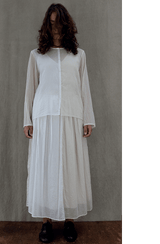 Pensee Skirt | Ecru + White