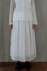 Pensee Skirt | Ecru + White