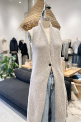 Mohair and Wool Vest | Plaster