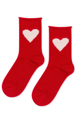 Love Cashmere Crew Sock | Red