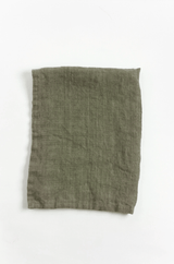 Stone Washed Linen Tea Towel | Sage