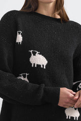 Sheep Pullover | Blk/Ivory