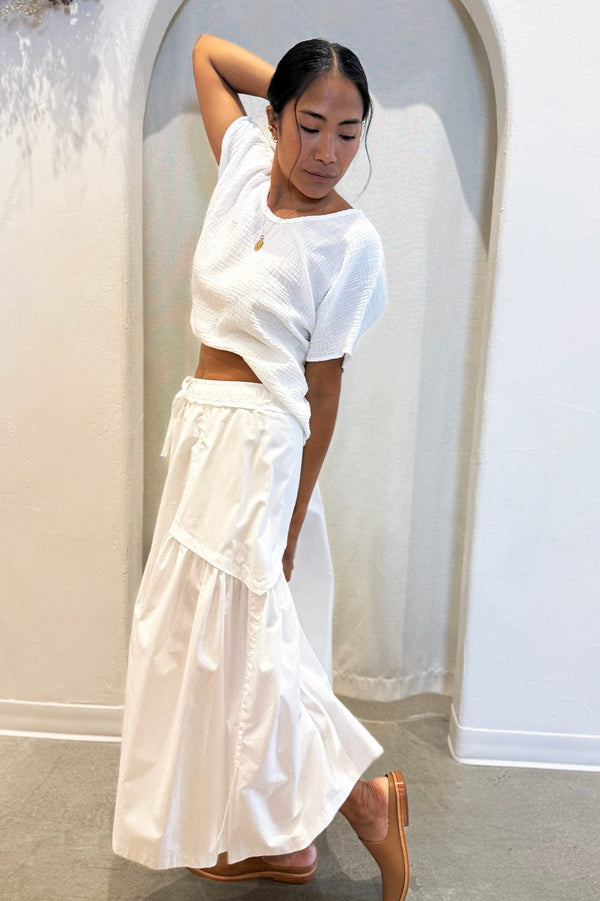 Draw Skirt | White