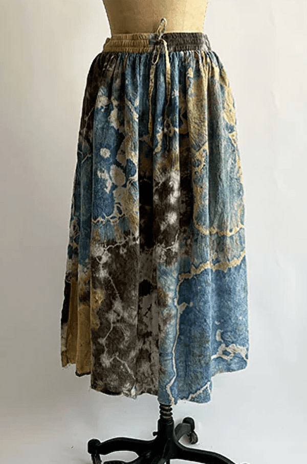 Drawstring Skirt | Eco Print