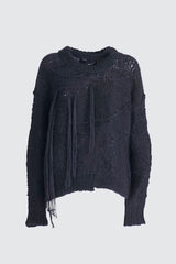 Mohair Crew Neck Sweater | Black