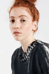 Hand Painted Boxy Sweater | Black