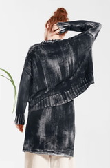 Hand Painted Boxy Sweater | Black