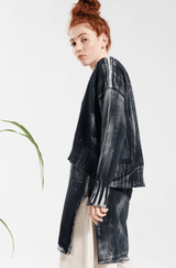 Hand Painted Boxy Sweater | Black