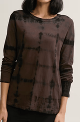 Tie Dye L/S Tee | Espresso