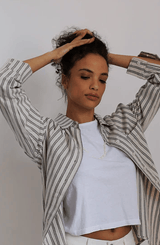 Teresa Shirt | Whitecap Grey Stripe