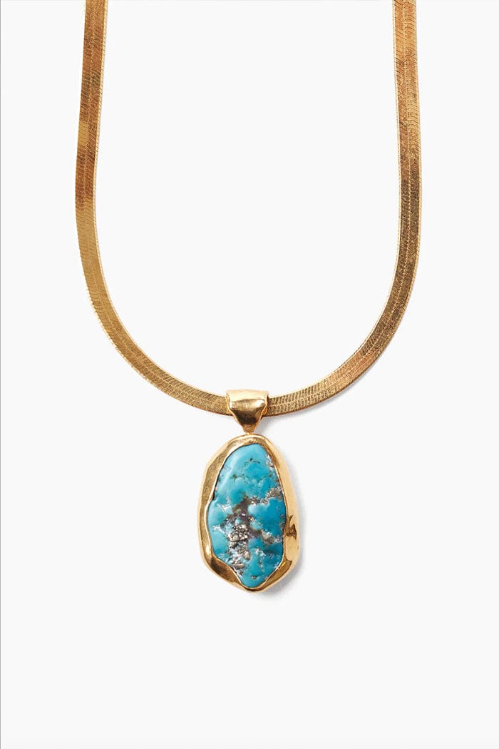 Totem Herringbone Necklace | Turquoise