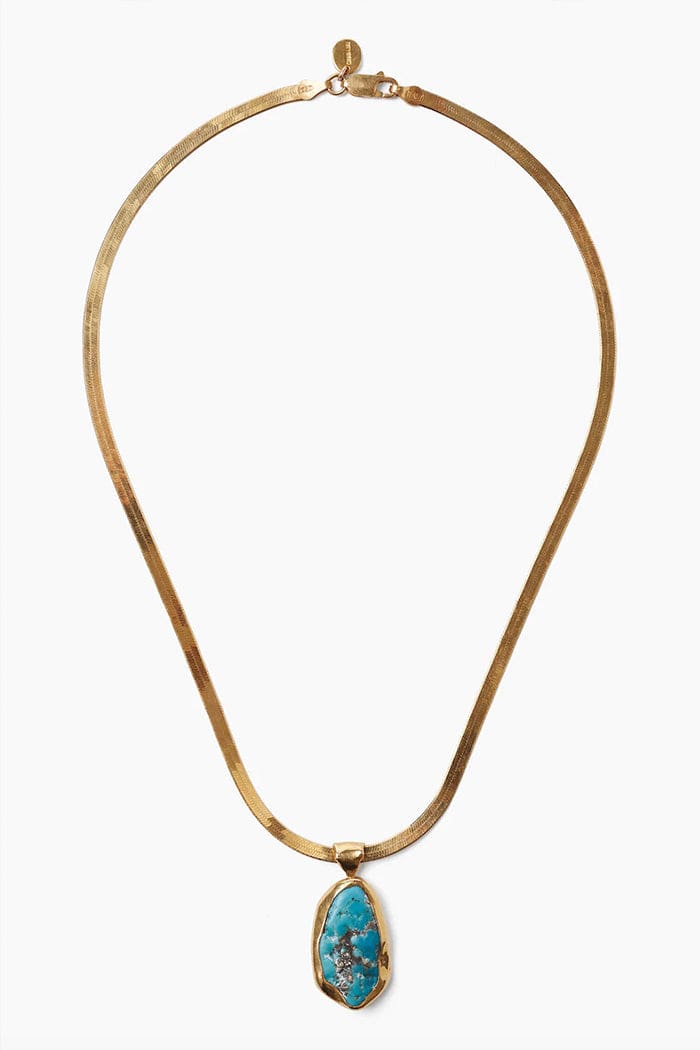 Totem Herringbone Necklace | Turquoise