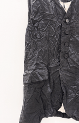 Recycled PR Pinhead Vest | Charcoal