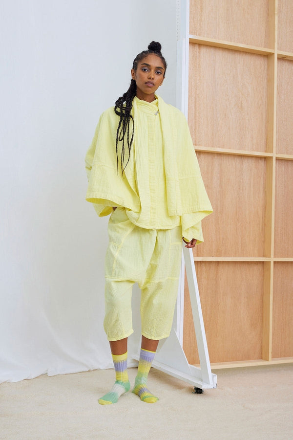 atelier delphine kimono jacket in lemon