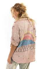 Magnolia Pearl Applique Kelly Western Embroidered Love Shirt In pink bisou color 