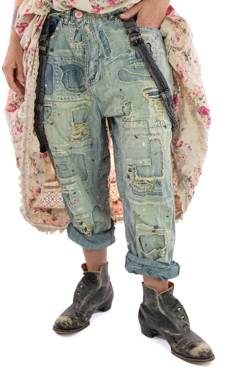 vintage patchwork denim