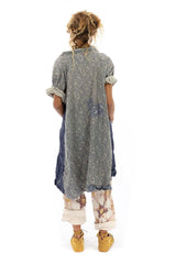 Johanna button front smock dress in foothill color