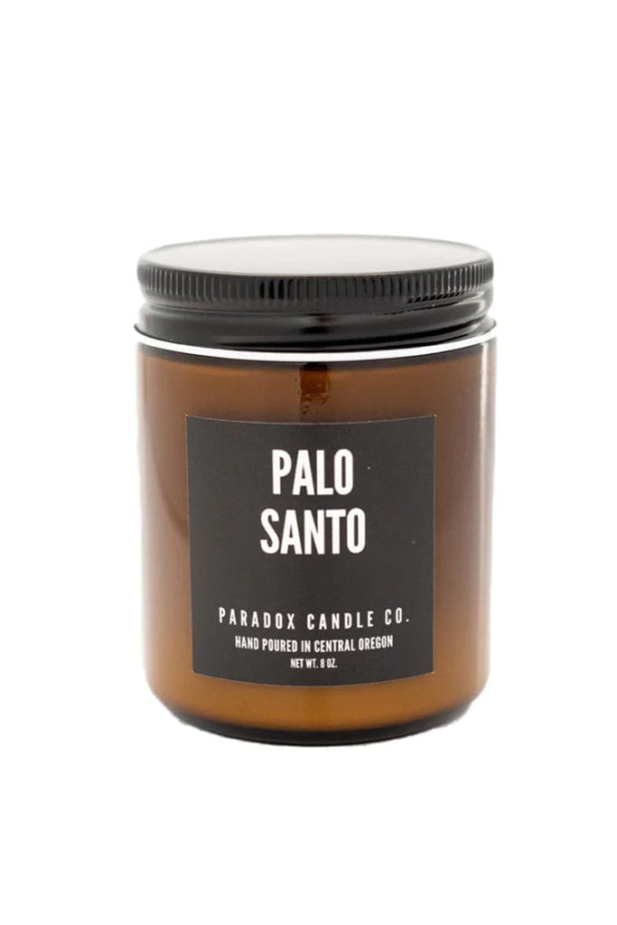 Palo Santo candle amber jar black label