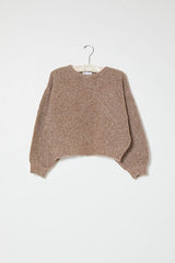 atelier delphine balloon sleeve sweater in deer