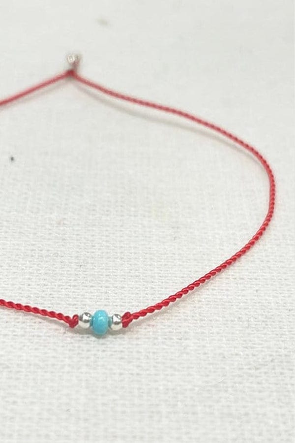 Turquoise + Sterling Bracelet | Red