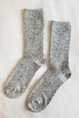 cream speckle wool socks