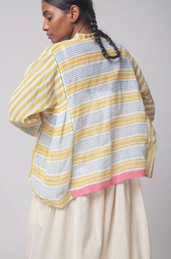 injiri rasa yellow striped top jacket 
