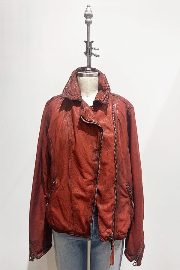 marco delli italian leather moto jacket