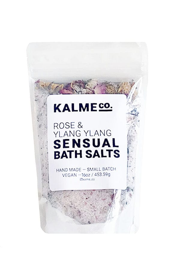 vegan small batch bath salt with rose 
