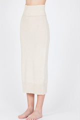 cotton linen fitted skirt from italy