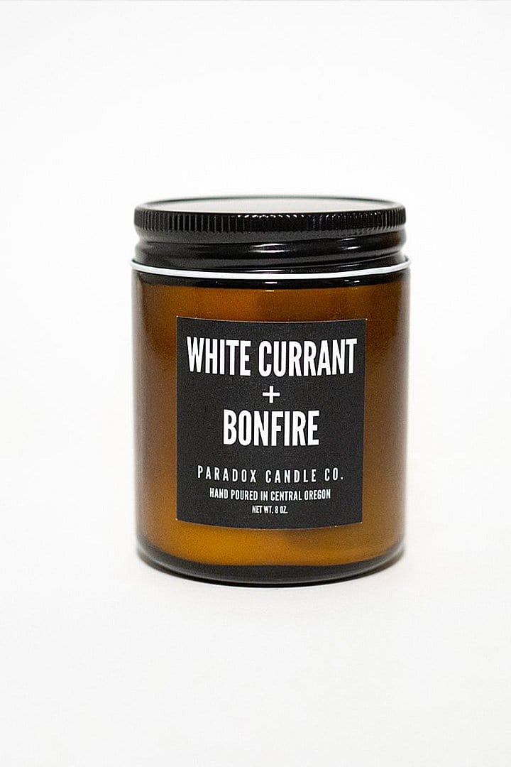 white current and bonfire candle 